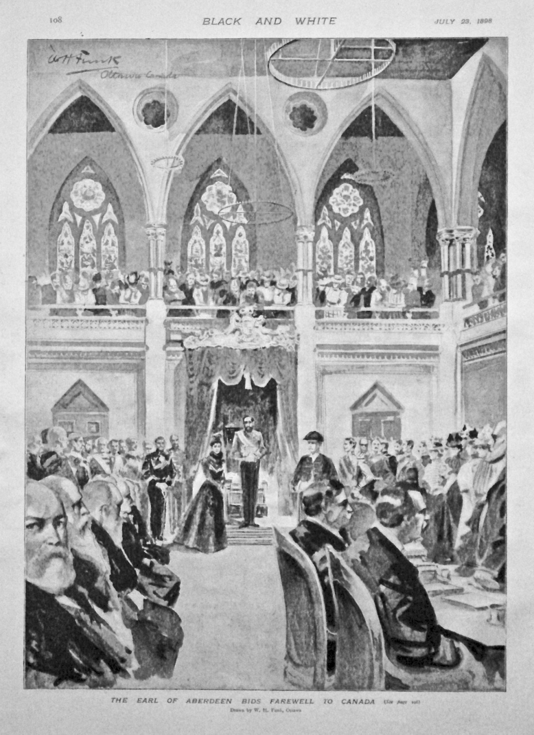 The Earl of Aberdeen Bids Farewell to Canada. 1898.