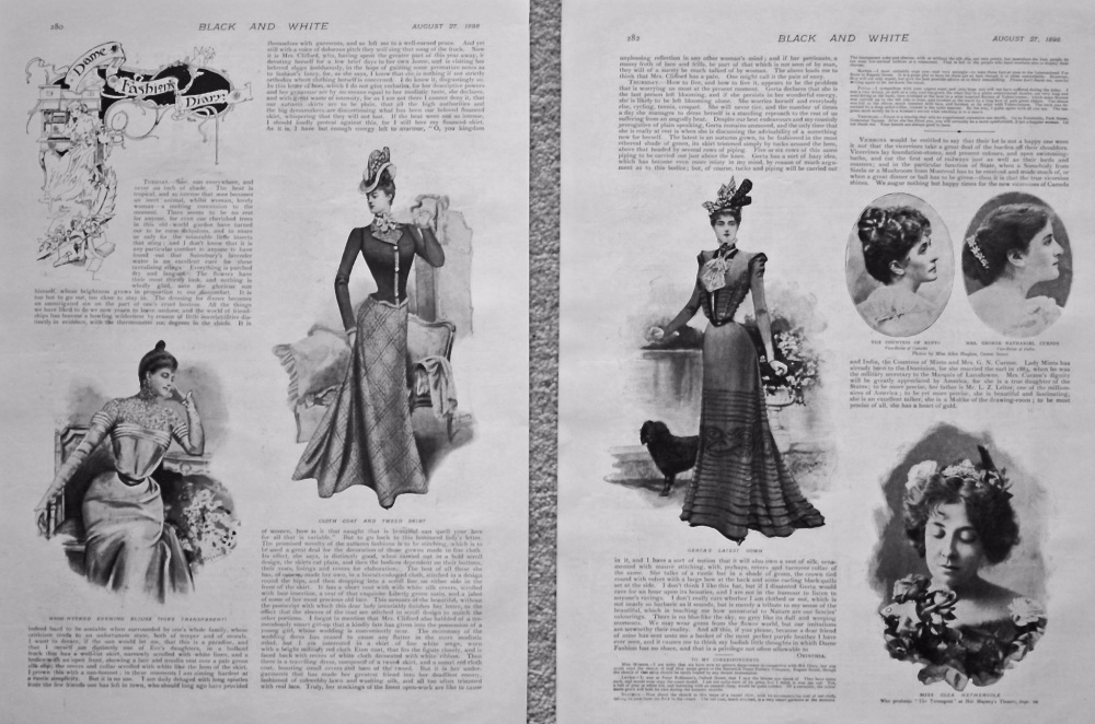 Dame Fashion's Diary. August 27th. 1898.