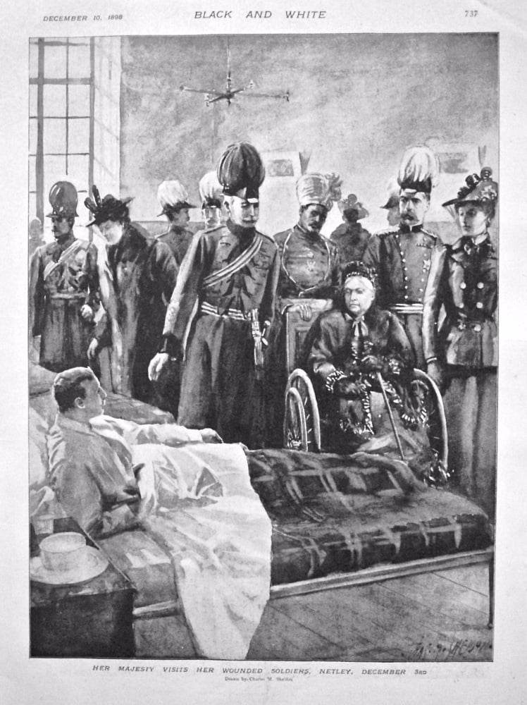 Her Majesty Visits Her Wounded Soldiers, Netley, December 3rd. 1898.