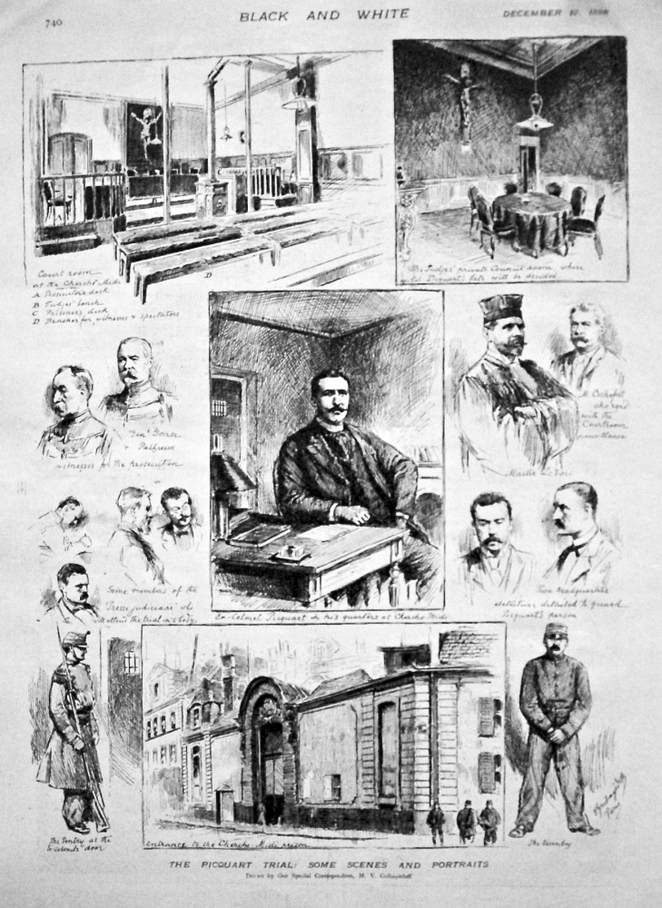 The Picquart Trial : Some Scenes and Portraits. 1898.