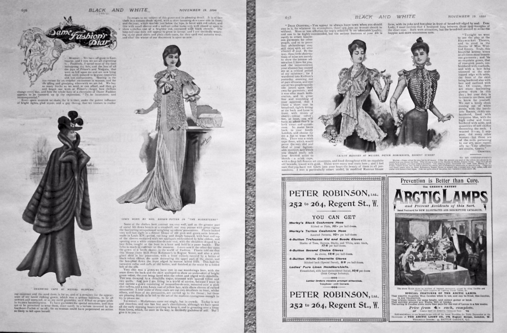 Dame Fashion's Diary.  November 19th. 1898.