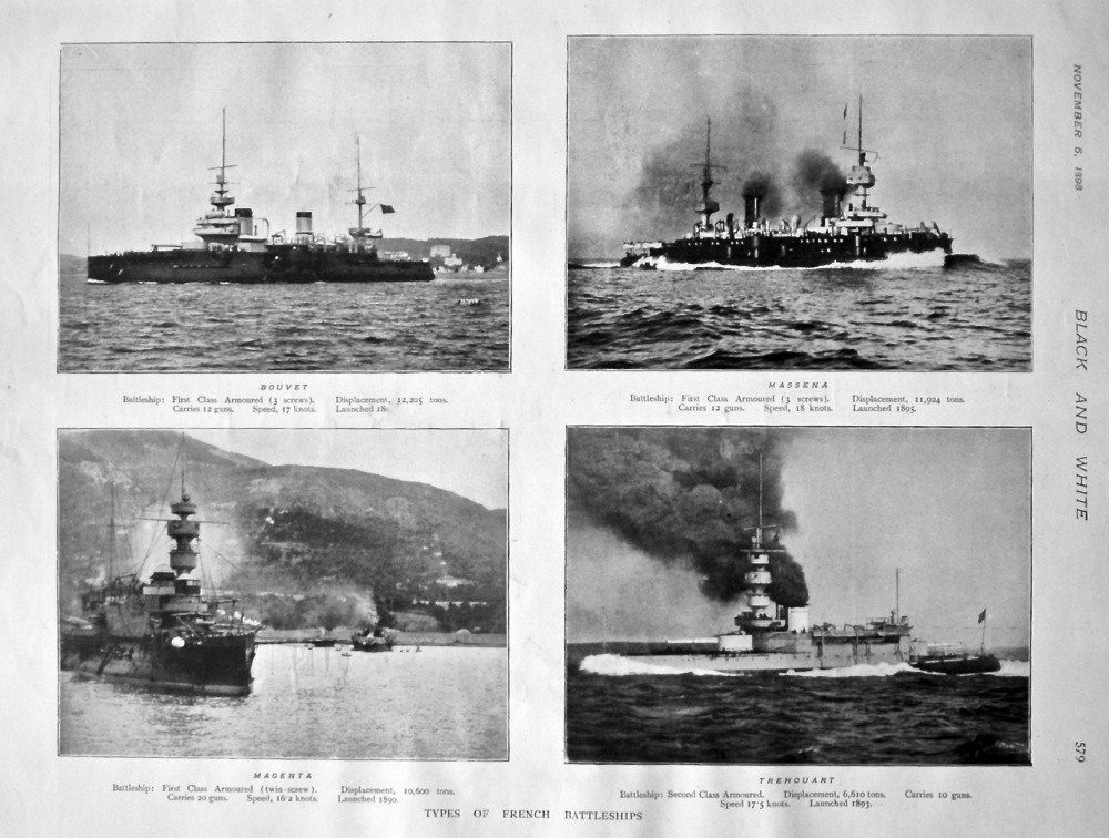 Types of French Battleships. 1898.