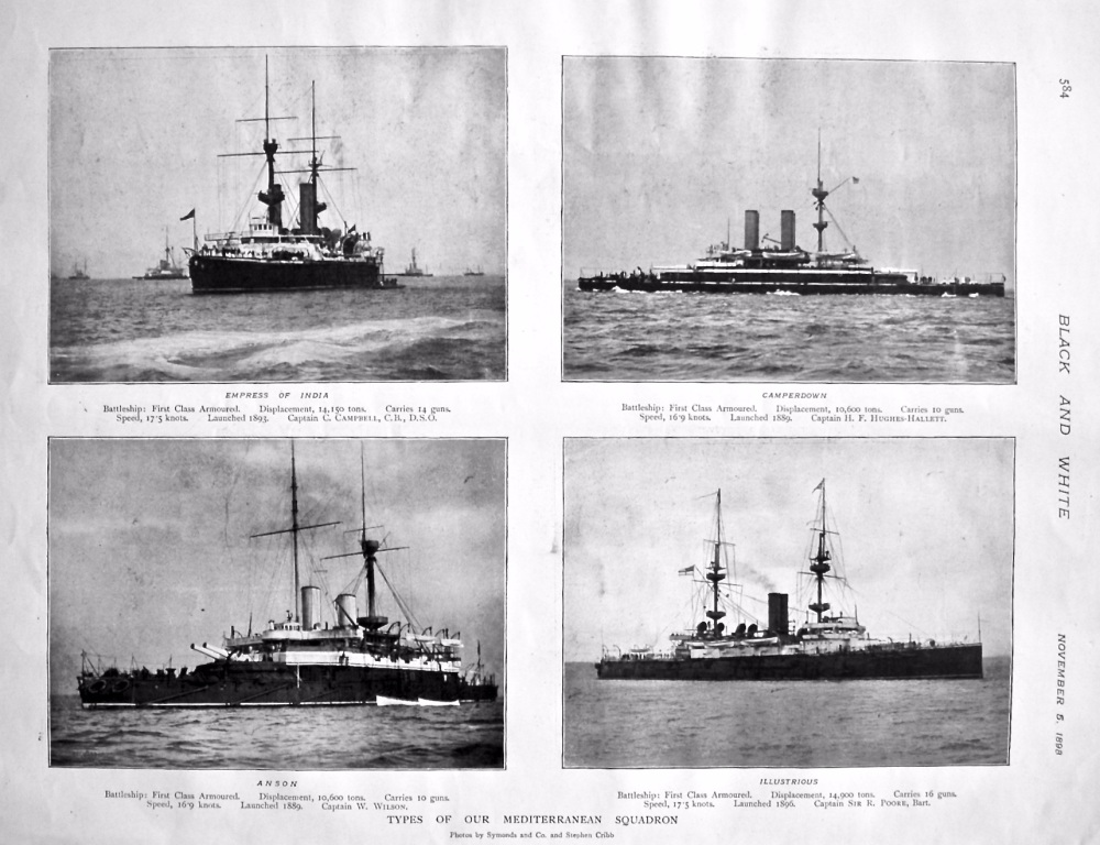 Types of our Mediterranean Squadron. 1898.