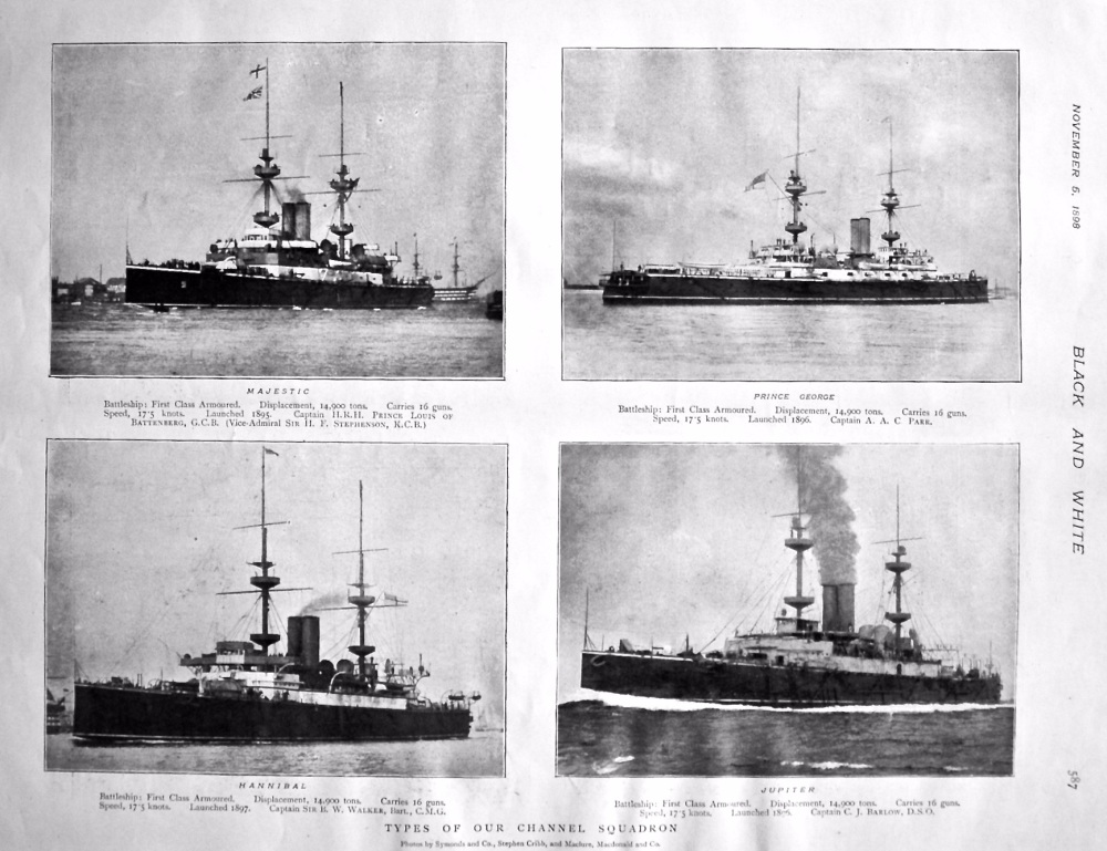 Types of our Channel Squadron. 1898.