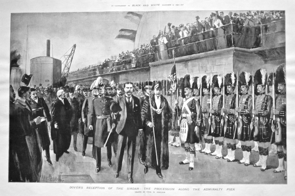 Dover's Reception of the Sirdar : The Procession along Admiralty Pier. 1898