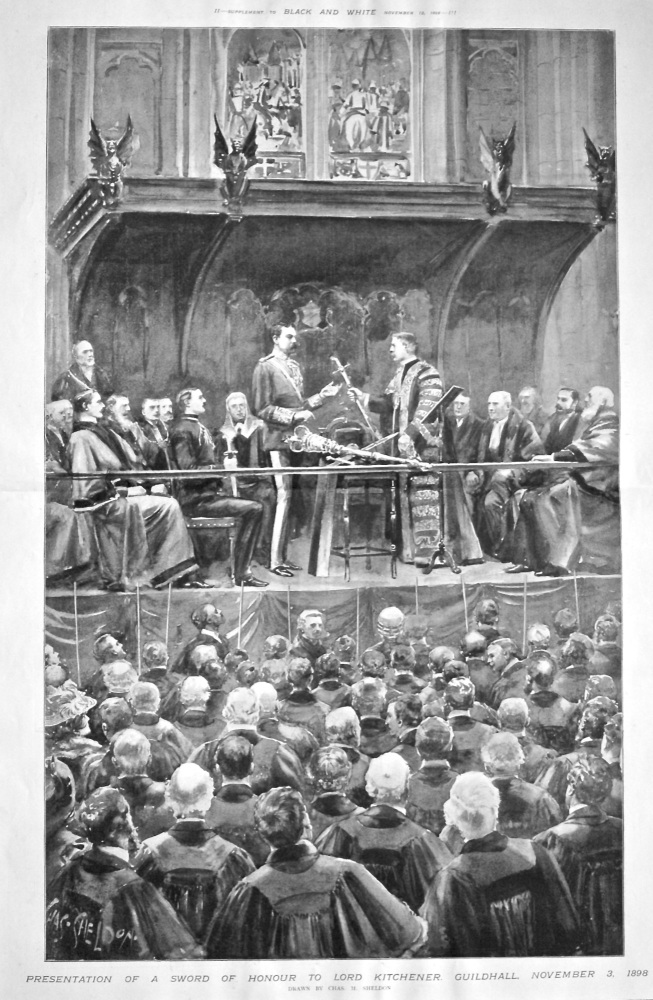 Presentation of a Sword of Honour to Lord Kitchener. Guildhall, November 3, 1898.