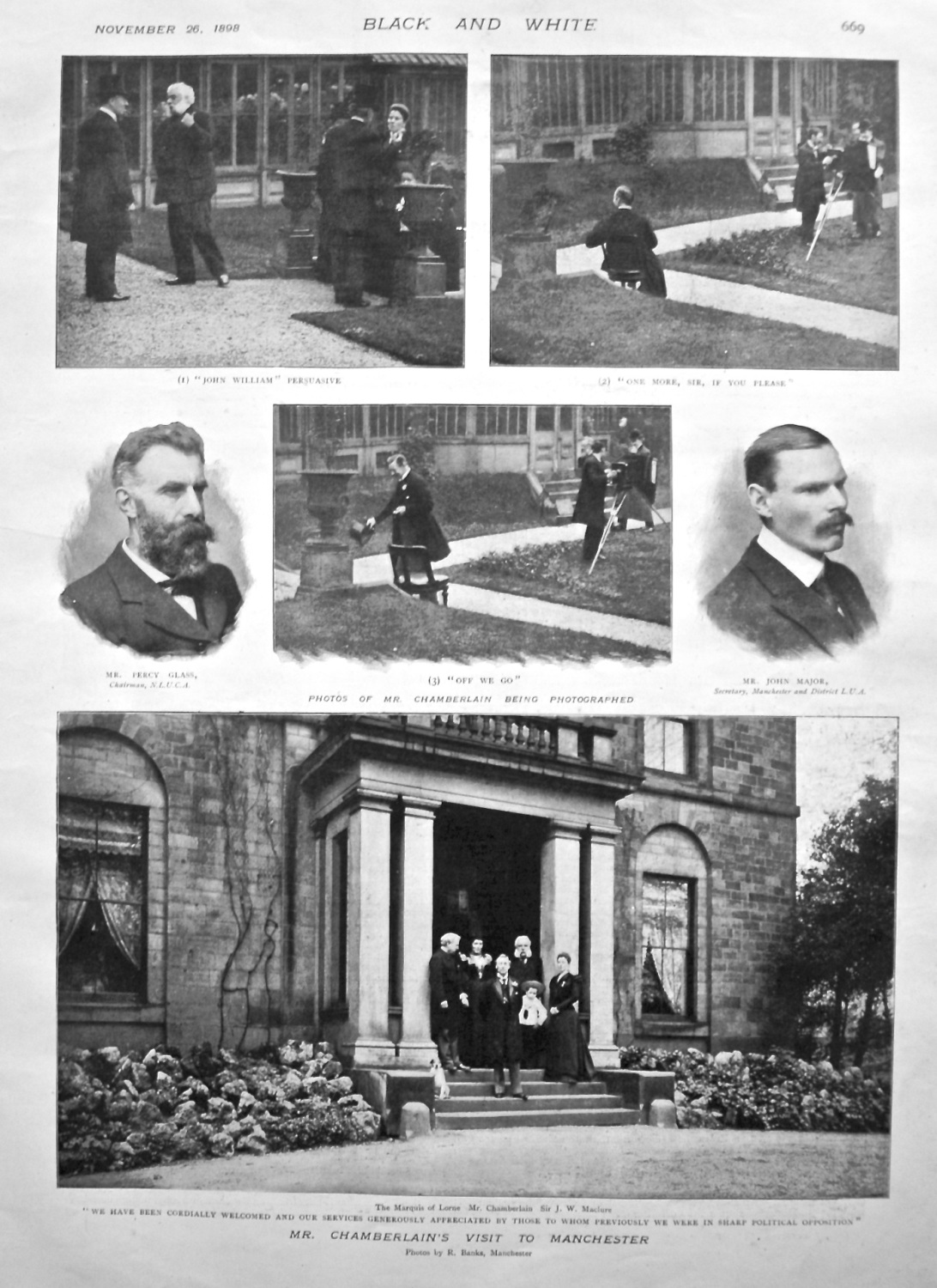 Mr. Chamberlain's visit to Manchester. 1898.