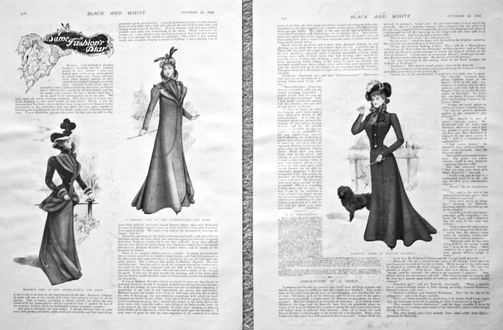 Dame Fashion's Diary. October 22nd. 1898.
