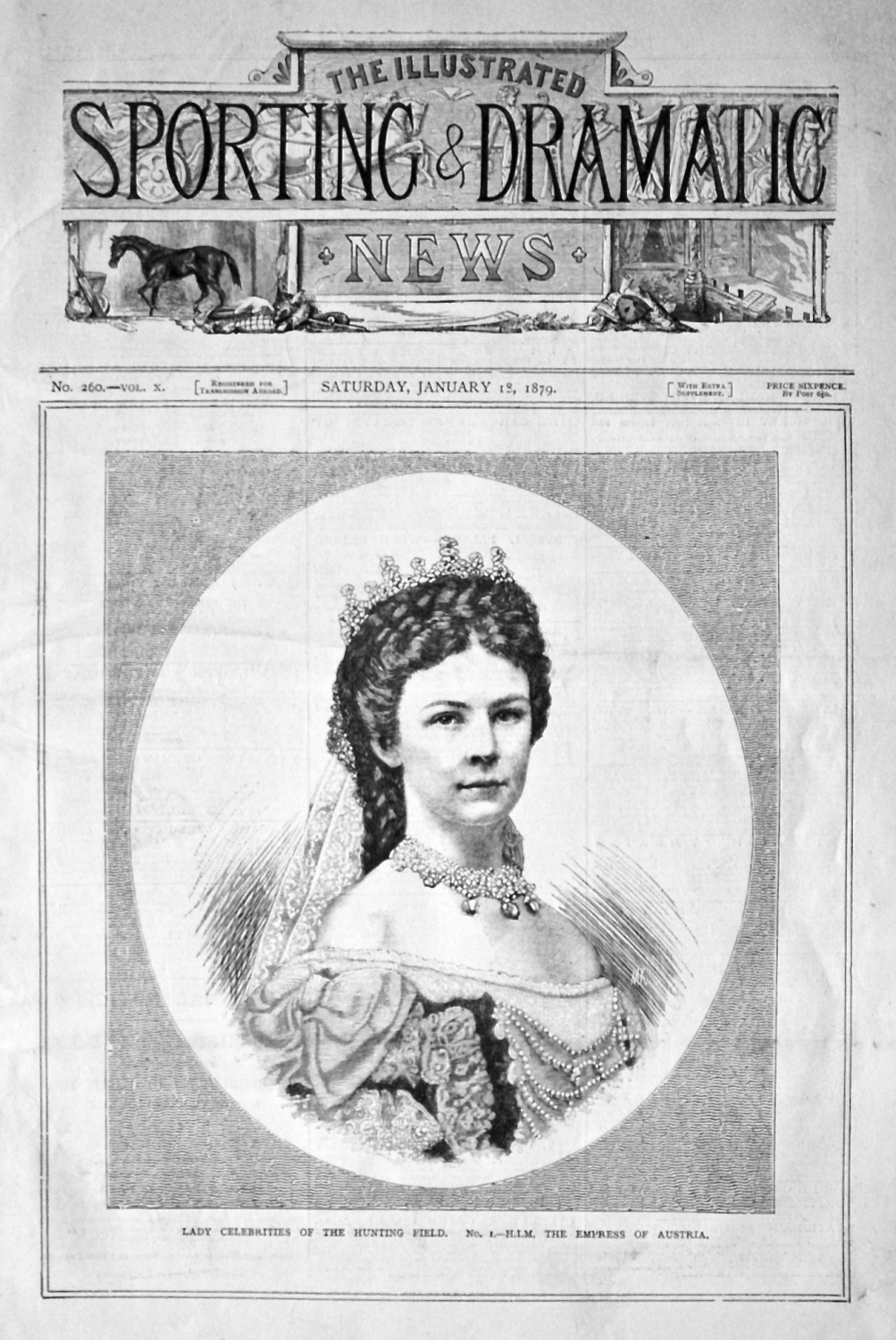 Lady Celebrities of the Hunting Field. No.1.- H.I.M. The Empress of Austria