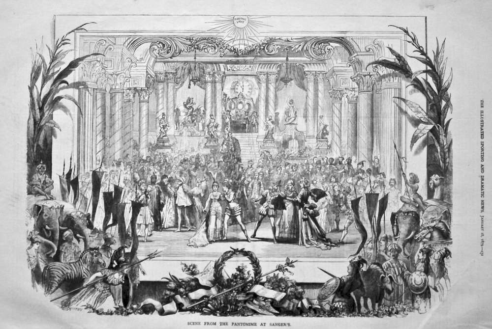 Scene from the Pantomime at Sanger's. 1879.