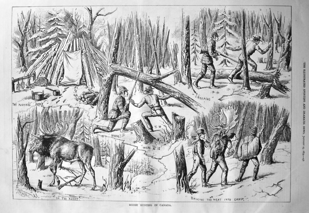 Moose Hunting in Canada. 1879.