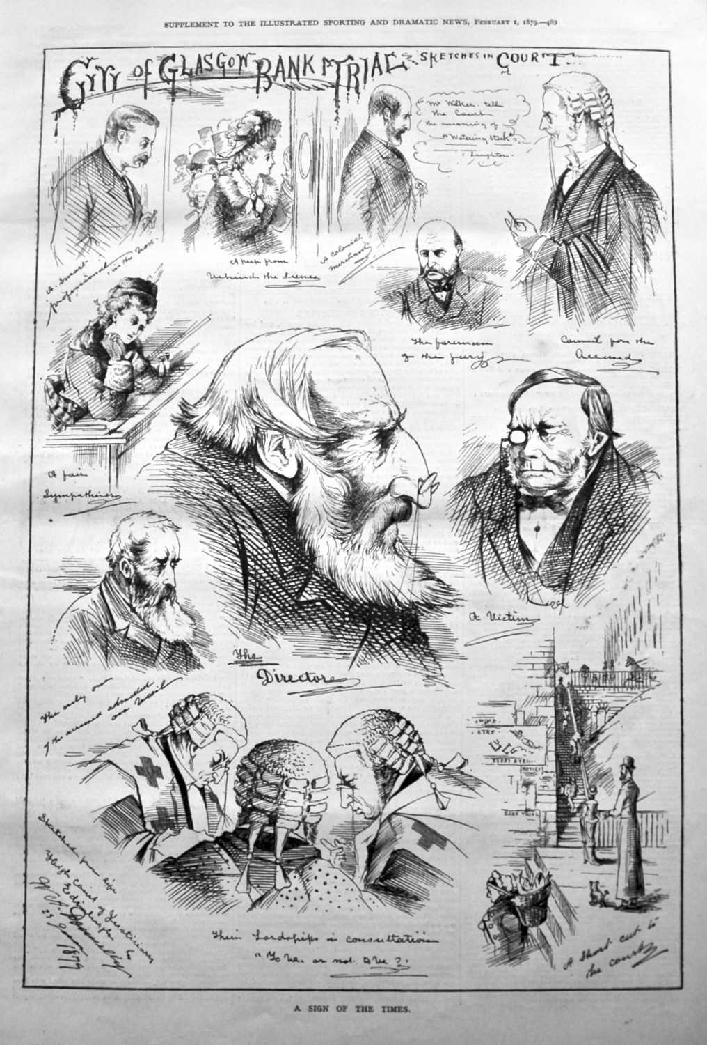 City of Glasgow Bank Trial : Sketches in Court. 1879.