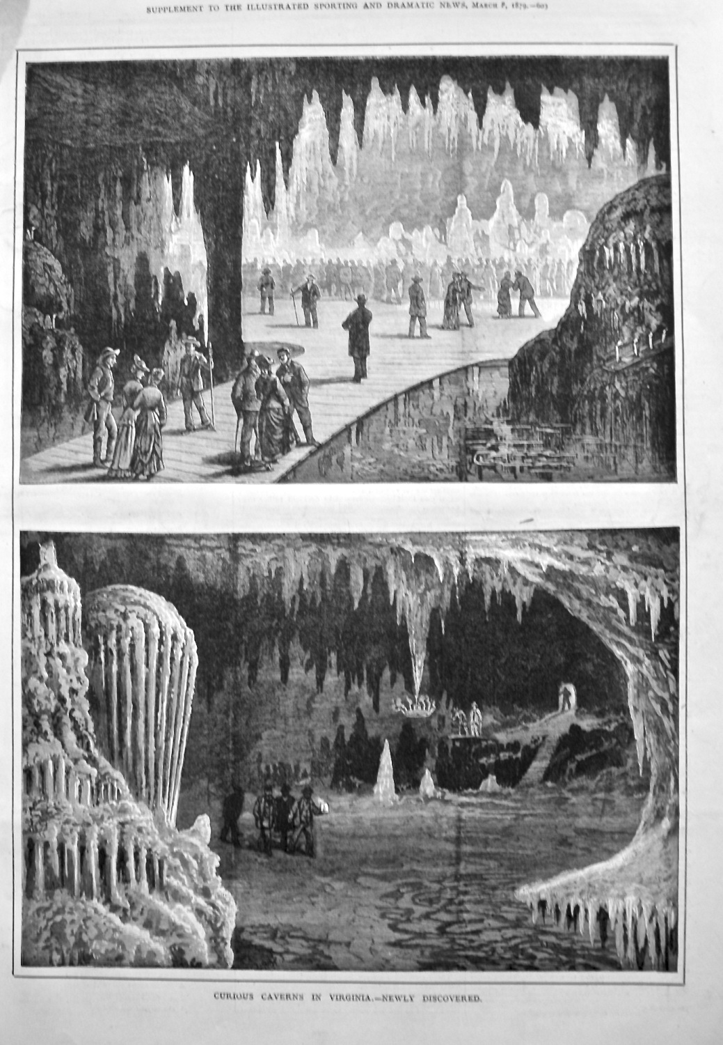 Curious Caverns in Virginia.- Newly Discovered. 1879.