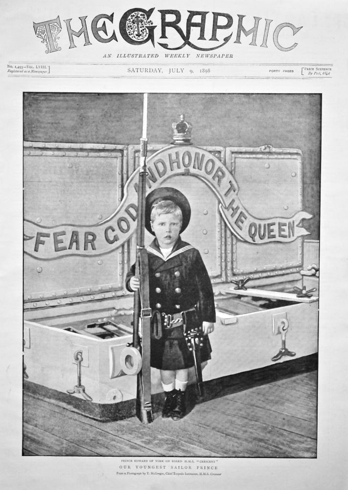 Our Youngest Sailor Prince : Prince Edward of York on Board H.M.S. "Crescent". 1898.