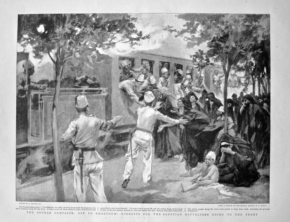 The Soudan Campaign : Off to Khartoum : Recruits for the Egyptian Battalions going to the Front. 1898.