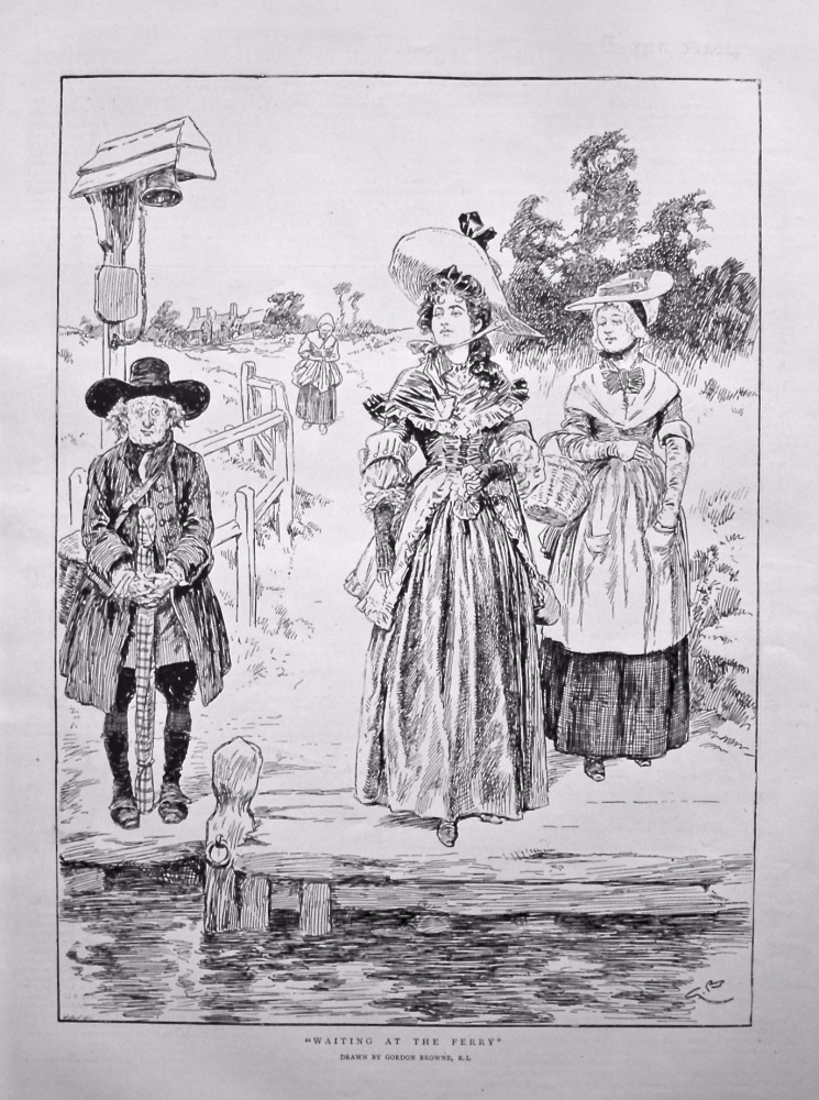 "Waiting at the Ferry". 1898.