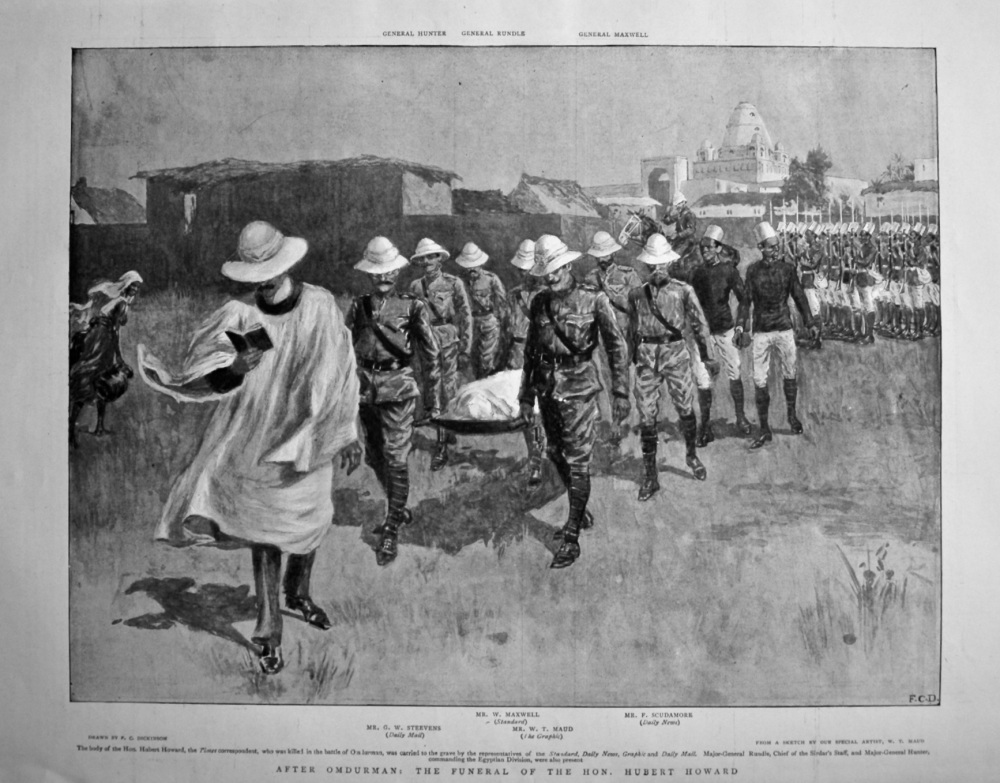 After Omdurman : The Funeral of the Hon. Hubert Howard. 1898.