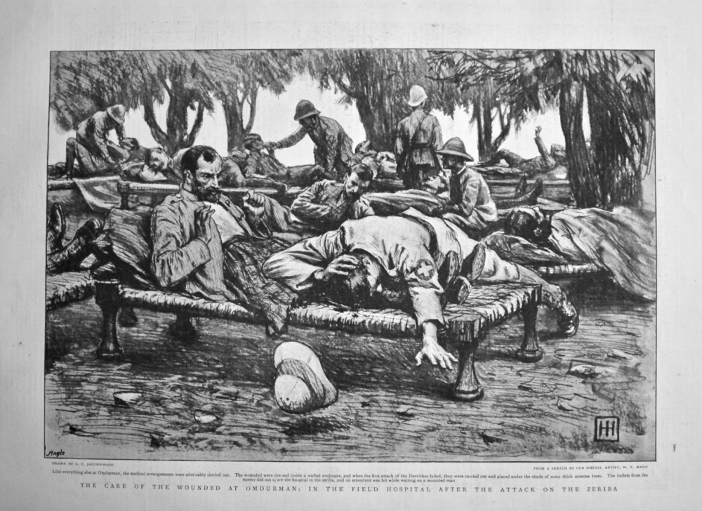 The Care of the Wounded at Omdurman : In the Field Hospital after the Attac