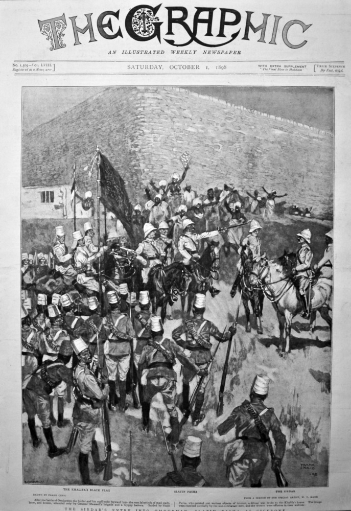 The Sirdar's Entry into Omdurman : Slatin Pasha as Cicerone. 1898.