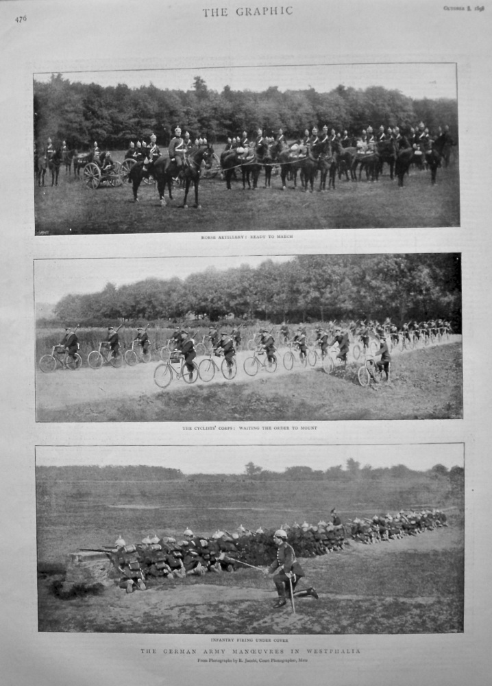 The German Army : Manoeuvres in Westphalia. 1898.