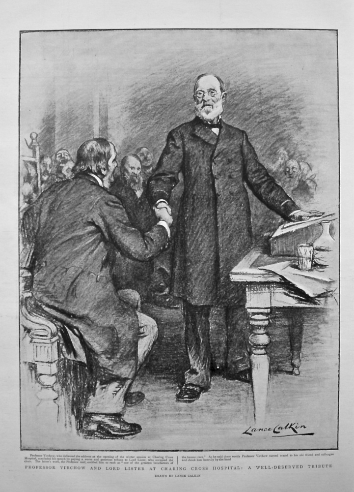 Professor Virchow and Lord Lister at Charing Cross Hospital : A Well-Deserved Tribute. 1898.