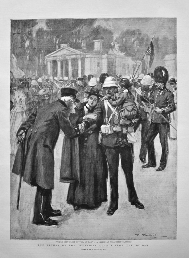 The Return of the Grenadier Guards from the Soudan. 1898.