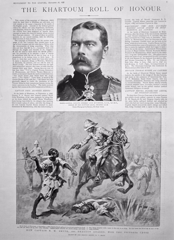 The Graphic, November 26th, 1898. (Supplement)  :  The Khartoum Roll of Honour. 