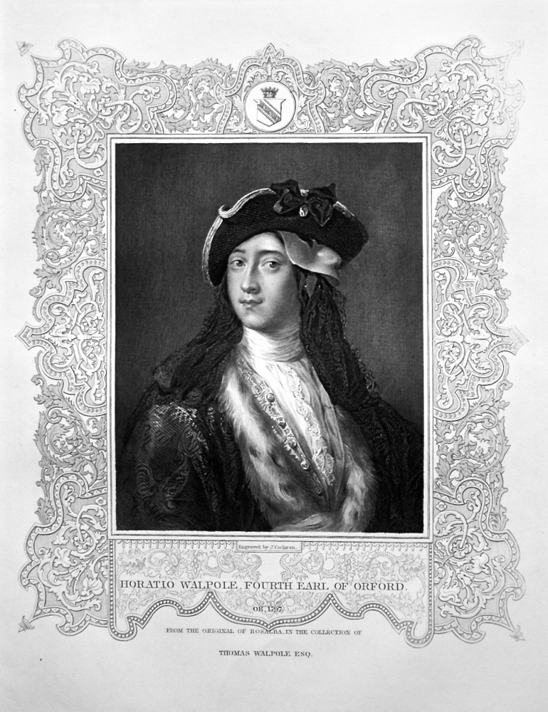 Horatio Walpole, Fourth Earl of Orford.  OB. 1797.  From the Original of Ro