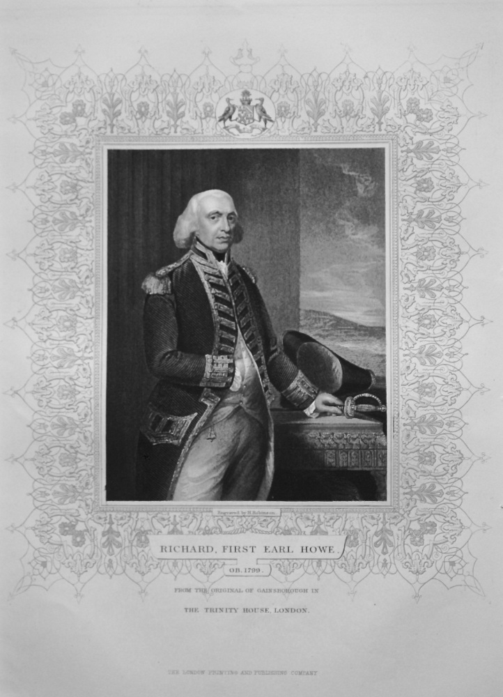 Richard, First Earl Howe.  OB. 1799.  From the original of Gainsborough in The Trinity House, London. 