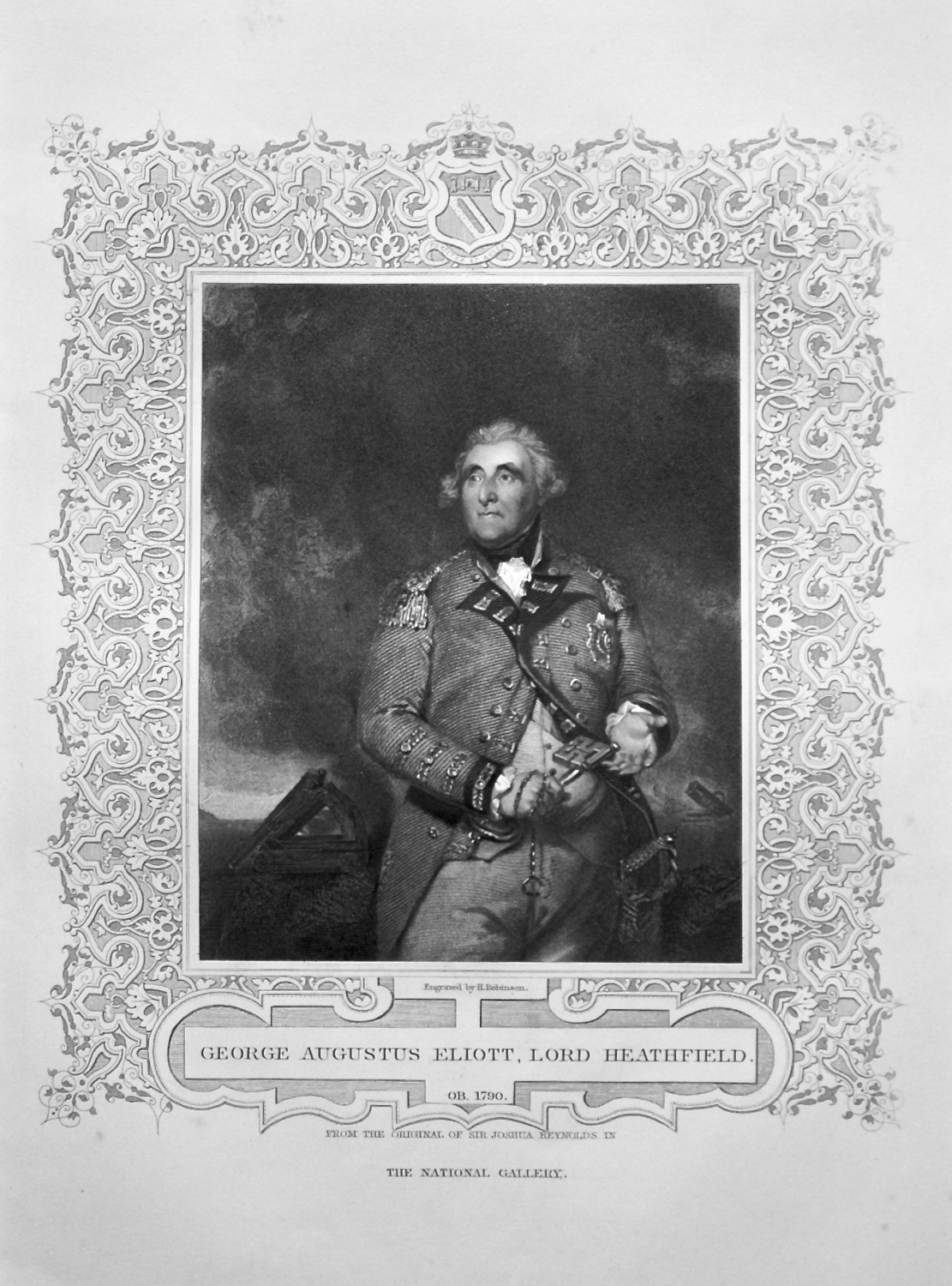 George Augustus Eliott, Lord Heathfield. OB. 1790. From the original of Sir