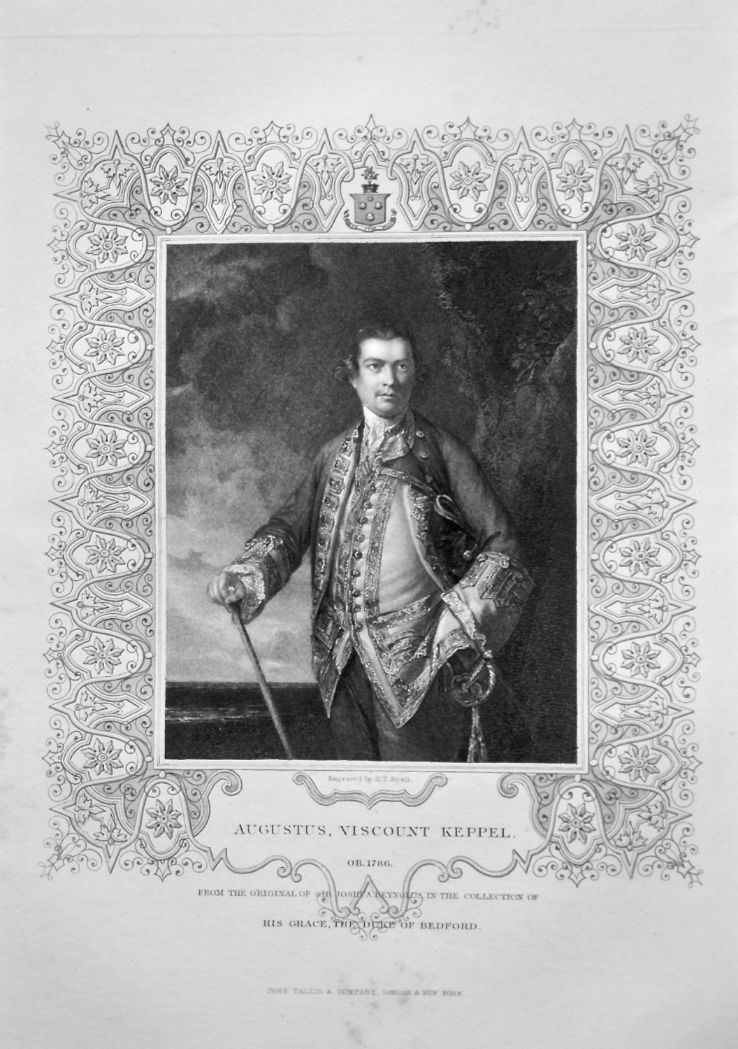 Augustus, Viscount Keppel. OB. 1786. From the original of Sir Joshua Reynol