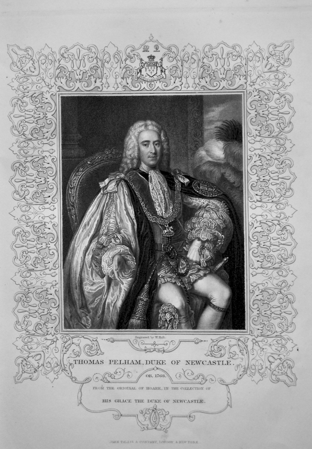 Thomas Pelham, Duke of Newcastle. OB. 1768.   From the original of Hoare, i