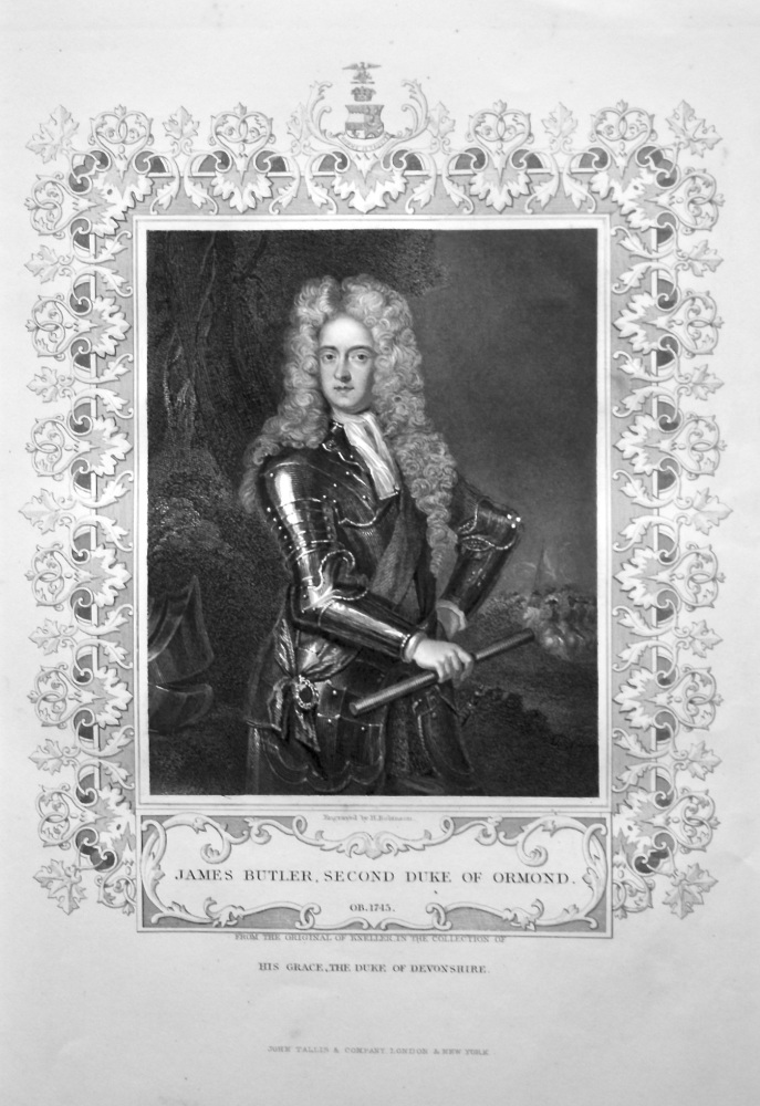 James Butler, Second Duke of Ormond. OB. 1745.  From the Original of Kneller in the Collection of His Grace, the Duke of Devonshire.