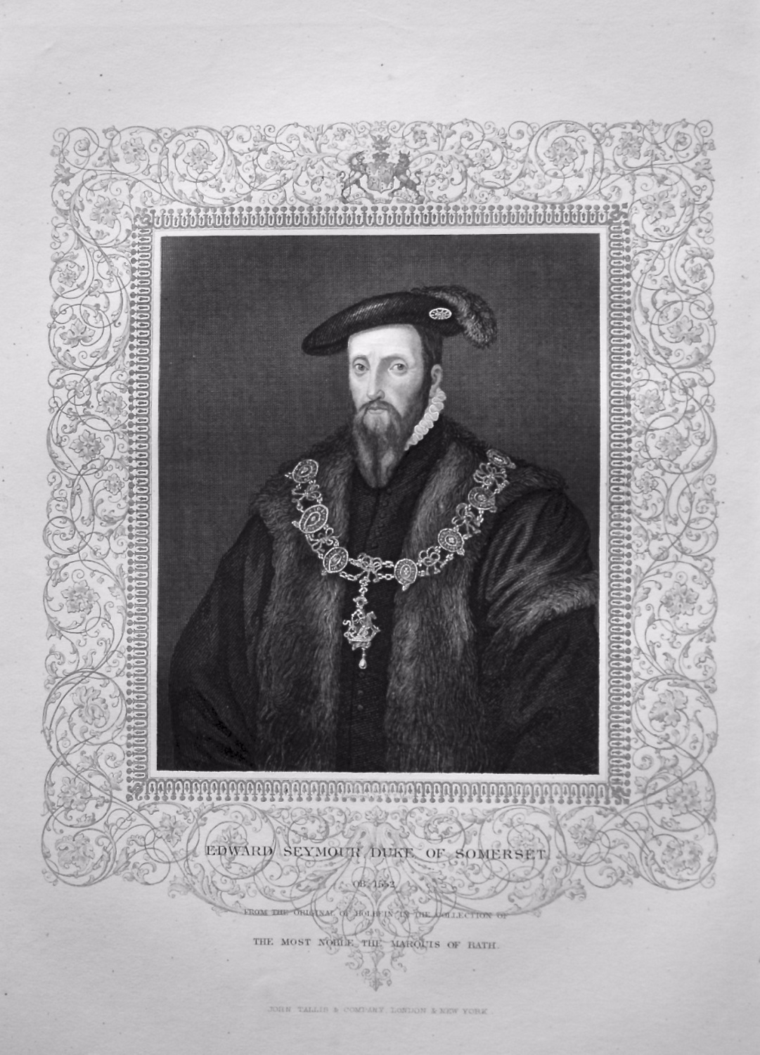 Edward Seymour, Duke of Somerset.  OB. 1552.  From the original of Holbein 