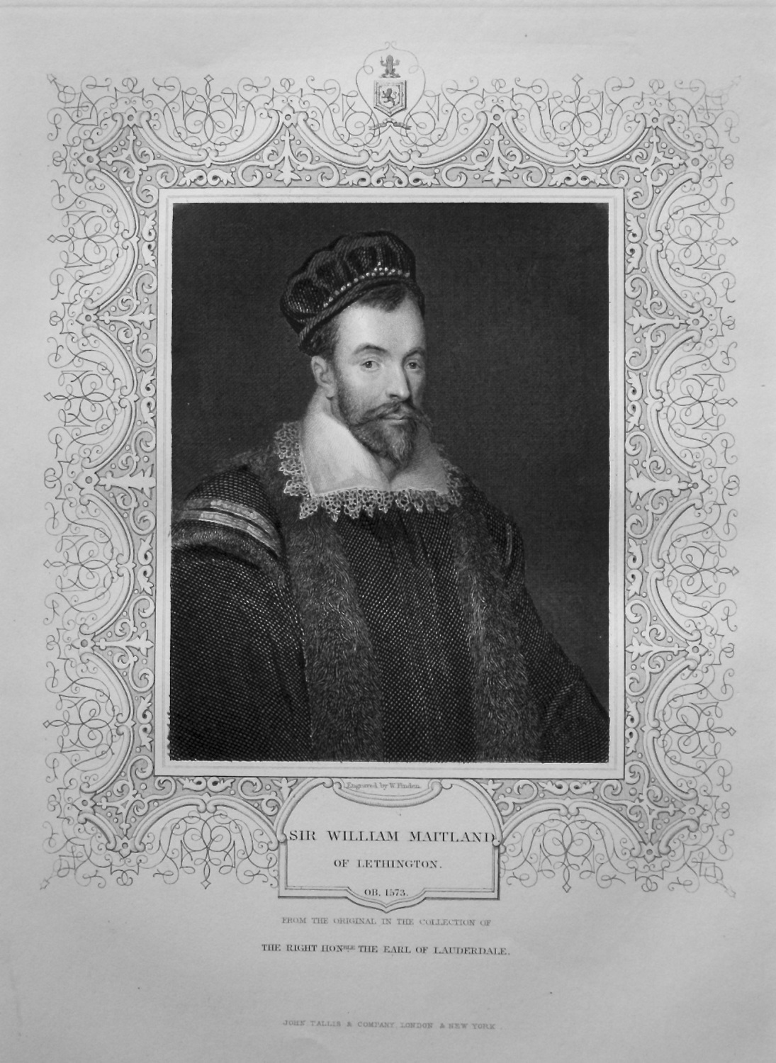 Sir William Maitland of Lethington.  OB. 1573.  From the original in the co