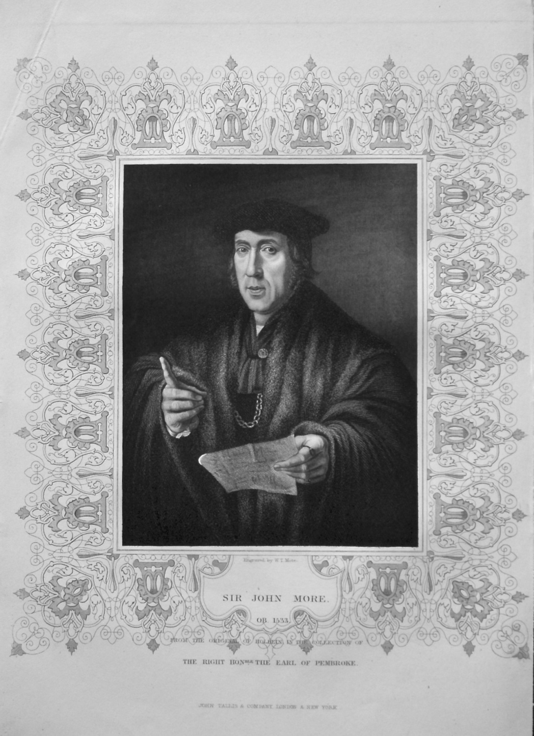 Sir John More.  OB. 1533.  From the original of Holbein in the collection o