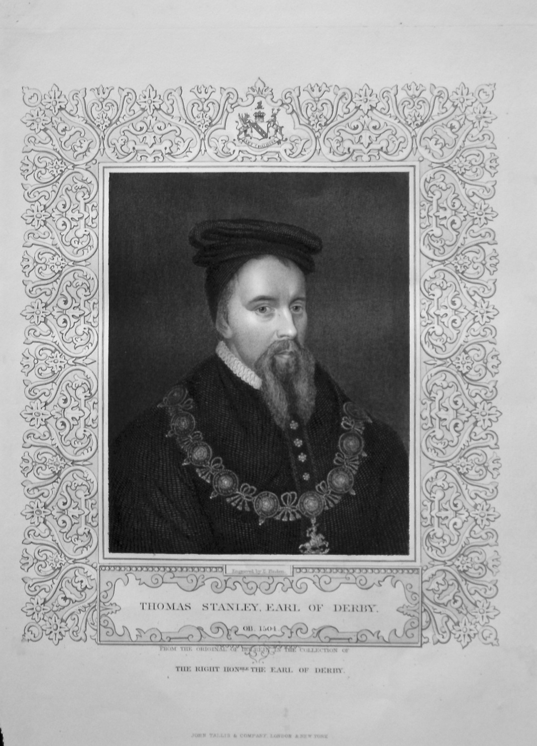 Thomas Stanley, Earl of Derby.  OB. 1504.  From the original of Holbein in 