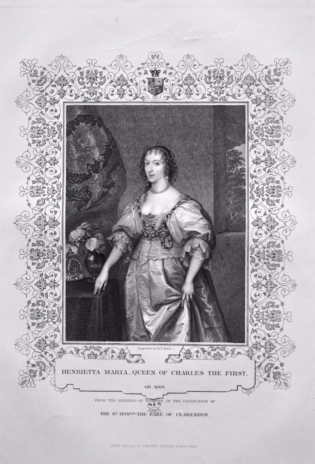 Henrietta Maria, Queen of Charles the First.  OB. 1669.  From the original 