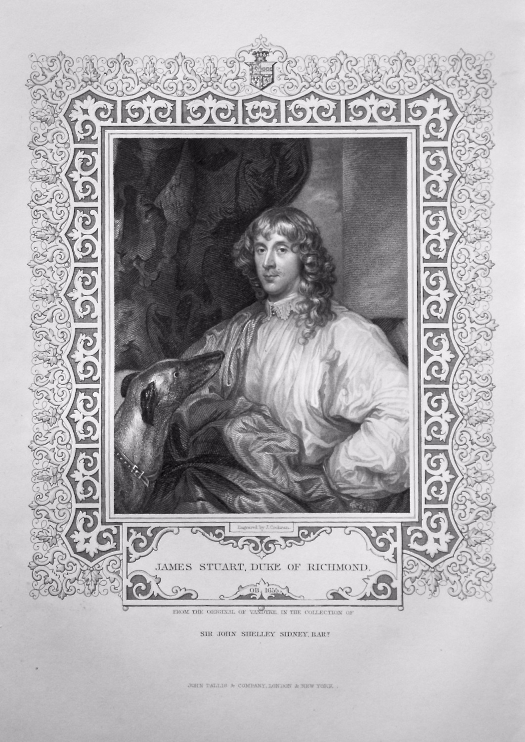 James Stuart, Duke of Richmond.  OB. 1655.  From the original of Vandyke, i