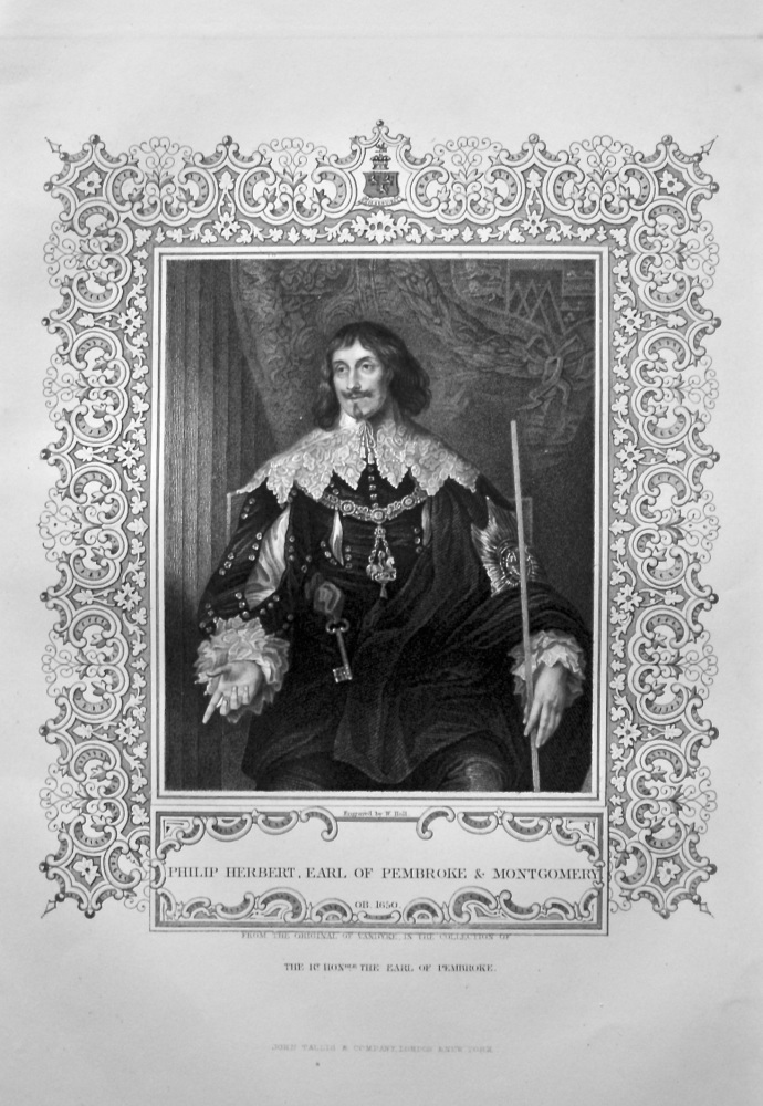 Philip Herbert, Earl of Pembroke & Montgomery.  OB. 1650.  From the original of Vandyke, in the collection of The Right  Hon. the Earl of Pembroke. 