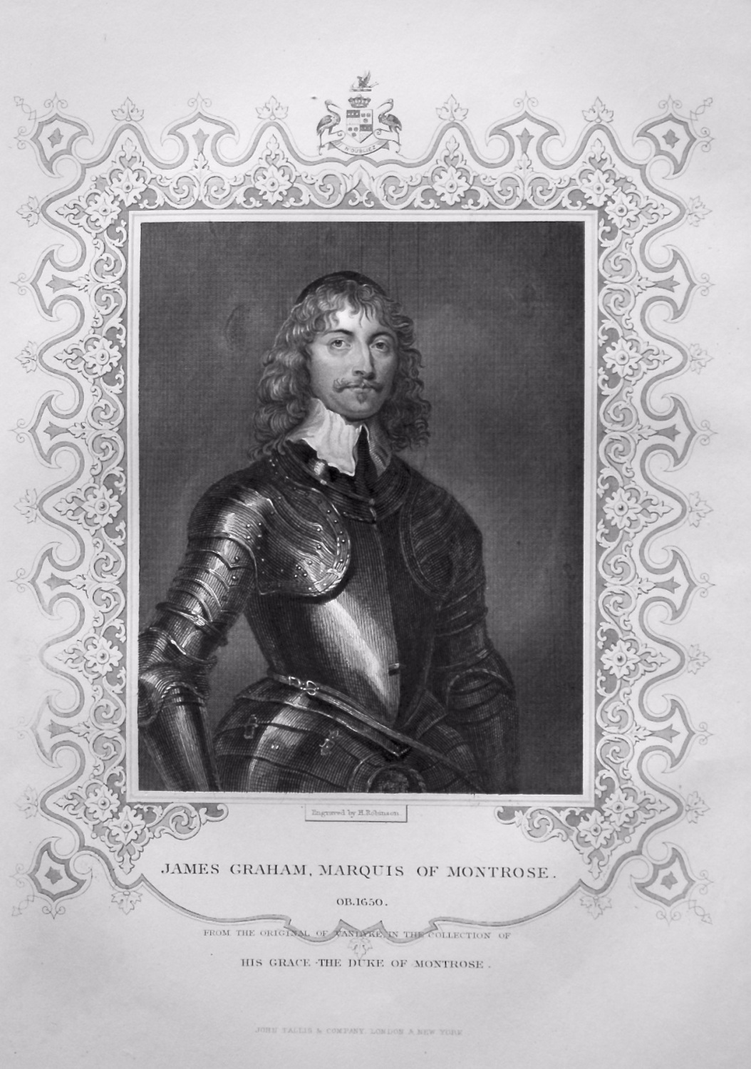 James Graham, Marquis of Montrose.  OB. 1650.  From the original of Vandyke