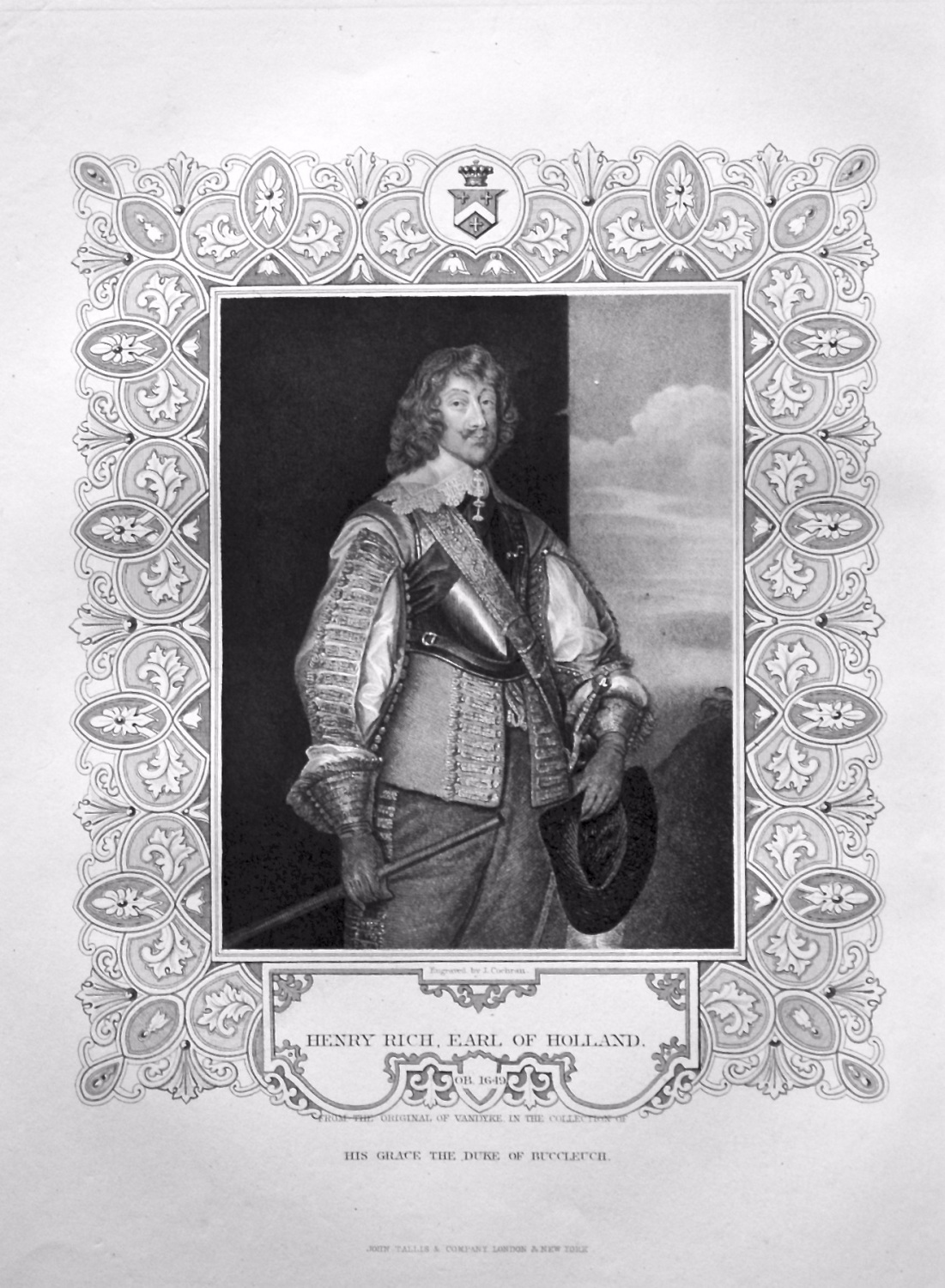 Henry Rich, Earl of Holland. OB. 1649.  From the original of Vandyke, in th