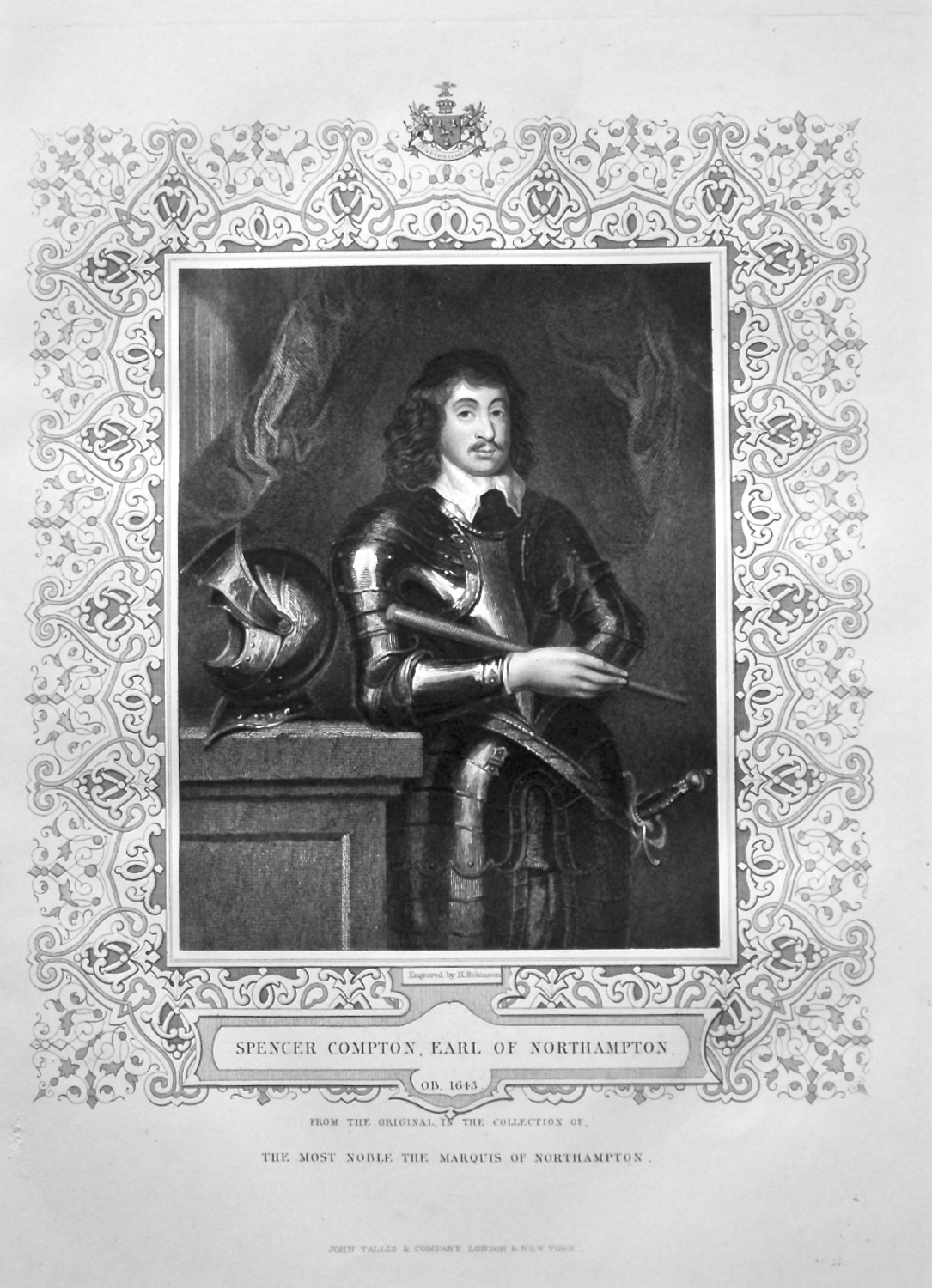 Spencer Compton, Earl of Northampton.  OB. 1643.  From the original in the 