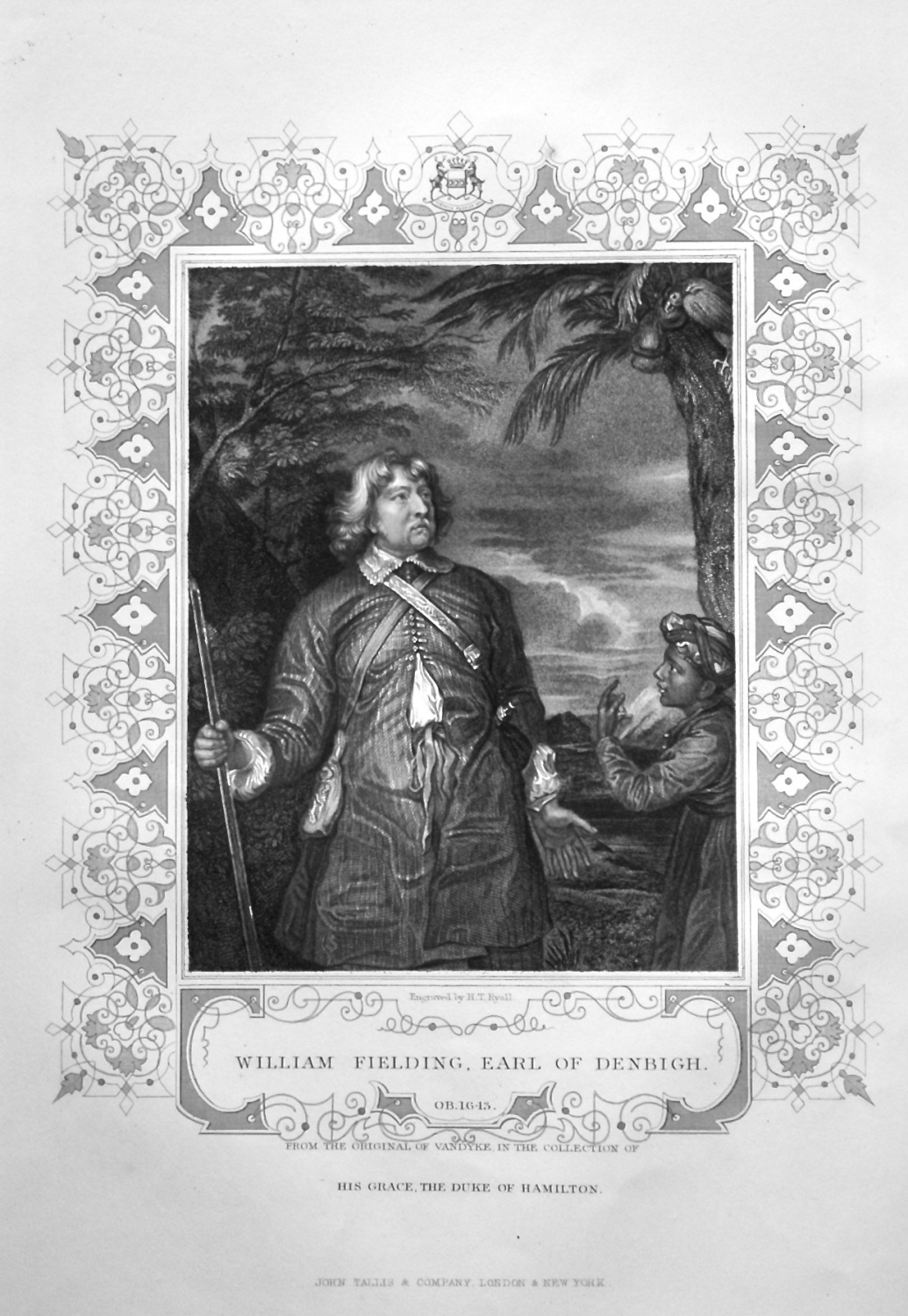 William Fielding, Earl of Denbigh. OB. 1643.  From the original of Vandyke,