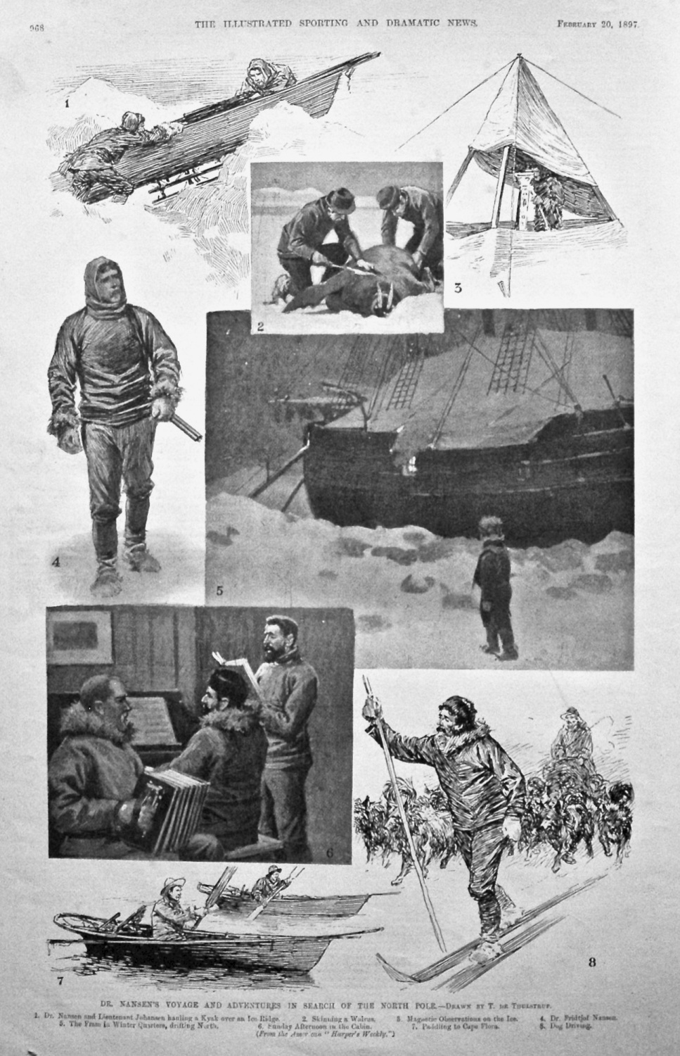 Dr. Nansen's Voyage and Adventures in Search of the North Pole. 1897.
