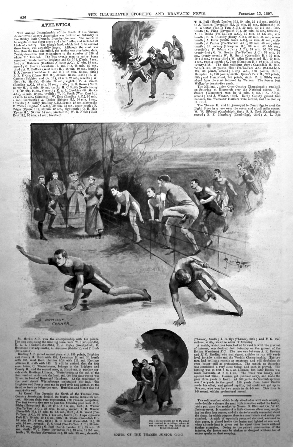 South of the Thames Junior Cross-Country Championship. (Athletics). 1897.