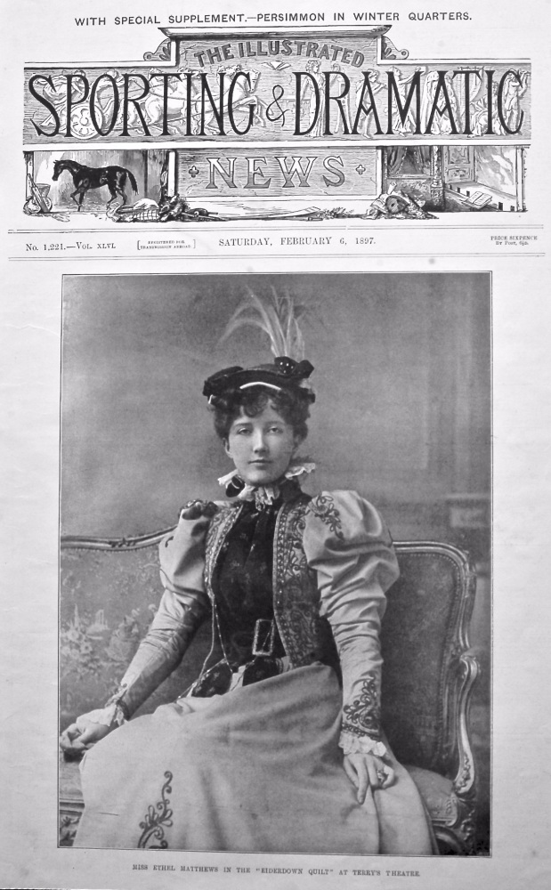 Miss Ethel Matthews in the "Eiderdown Quilt" at Terry's Theatre. 1897.