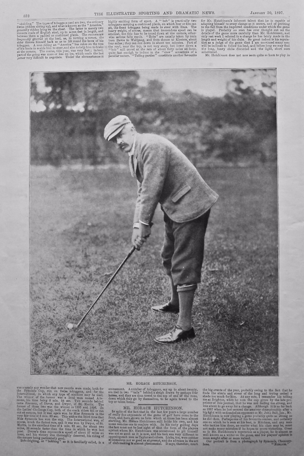Mr. Horace Hutchinson. (Golfer) 1897.