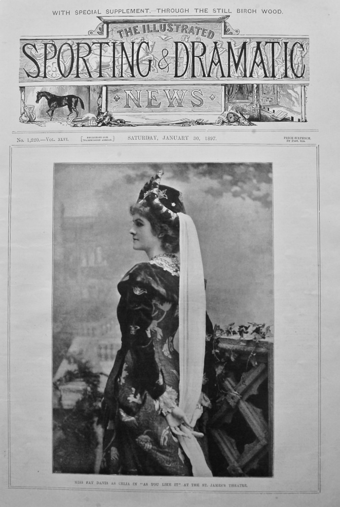 Miss Fay Davis as Celia in "As You Like It" at the St. James's Theatre. 1897.