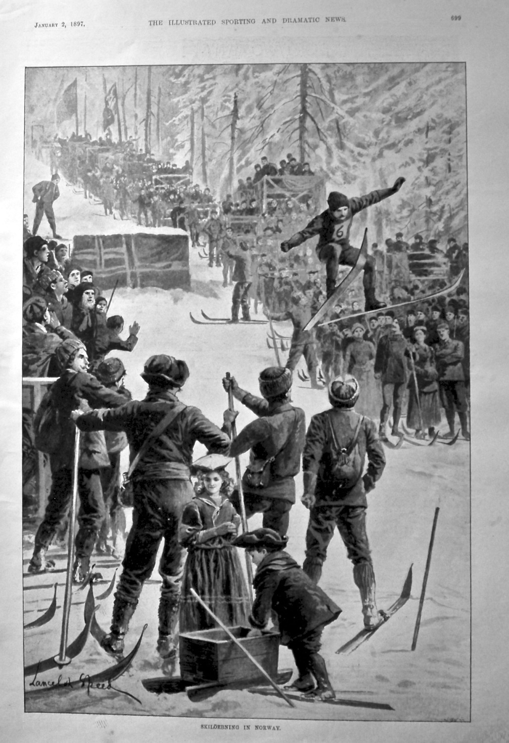 Skiloebning in Norway. 1897.